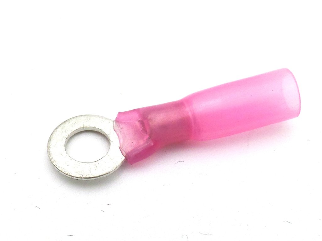 4mm Red Heat Shrink Ring terminal