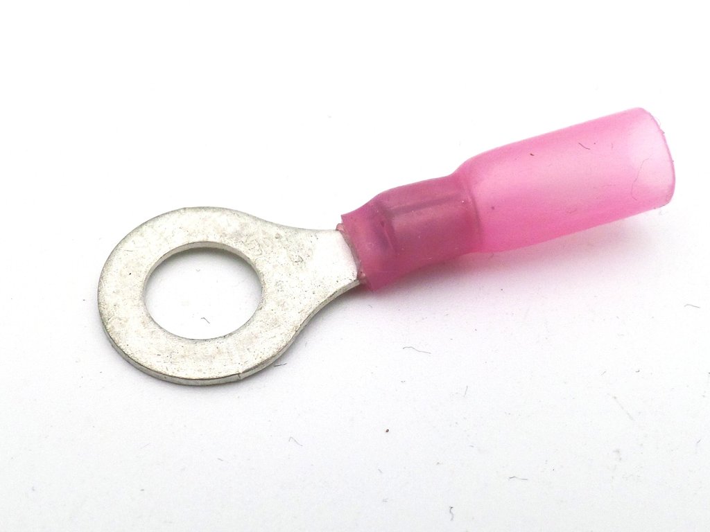 6mm Red Heat Shrink Ring Terminal