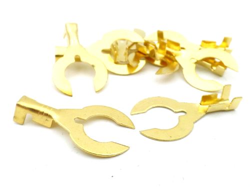 8mm Brass Open End Automotive Crimp Ring Terminal 10 Pack