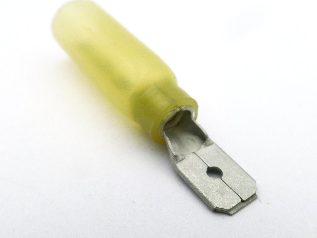 Yellow Heat Shrink Male Spade Connector Terminal