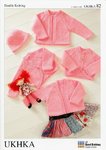 UKHKA 82 Knitting Pattern Baby Boleros, Cardigans & Hat in DK