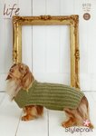 Stylecraft 9178 Knitting Pattern Ribbed Dog Coat in Life Chunky