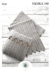UKHKA 160 Knitting Pattern Cushion and Blanket in Aran