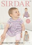 Sirdar 4754 Knitting Pattern Baby & Girls Easy Knit Dresses in Sirdar Snuggly Baby Crofter DK