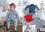 King Cole 4949 Knitting Pattern Baby Childrens Coat and Sweaters in King Cole Comfort Aran