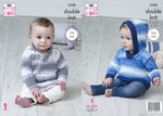 King Cole 5103 Knitting Pattern Baby Hooded and Collared Sweaters in Cottonsoft Baby Crush DK