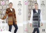 King Cole 5460 Knitting Pattern Womens Cardigan and Waistcoat in King Cole Explorer Super Chunky