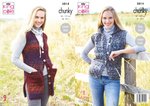 King Cole 5814 Knitting Pattern Womens Long and Short Waistcoats in King Cole Autumn Chunky