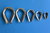 4 x 6mm Wire Rope Thimbles - Stainless 304 - Marine Grade