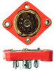 B9A chassis mount shock proof socket (Red)