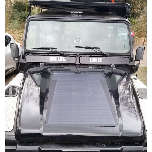 Land Rover Defender Bonnet mounted Solar Panel