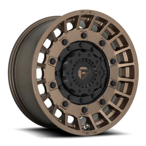 Fuel Militia 17" 9J ET1 6x135/6x139,7 Matte Bronze with a Black Simulated Beadlock