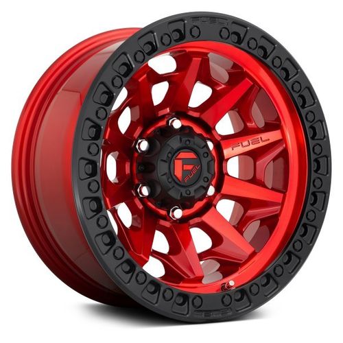 Fuel Covert 18" 9J ET1 6x135 Candy Red Black Bead Ring