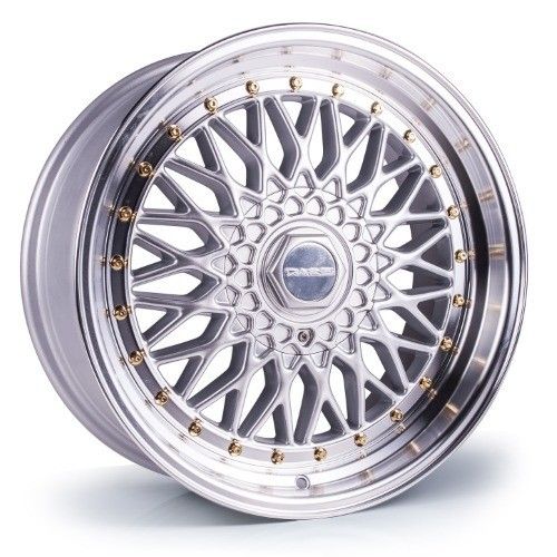 Dare RS 16" 8J ET25 4x100/4x114,3 Silver Polished Gold Rivets