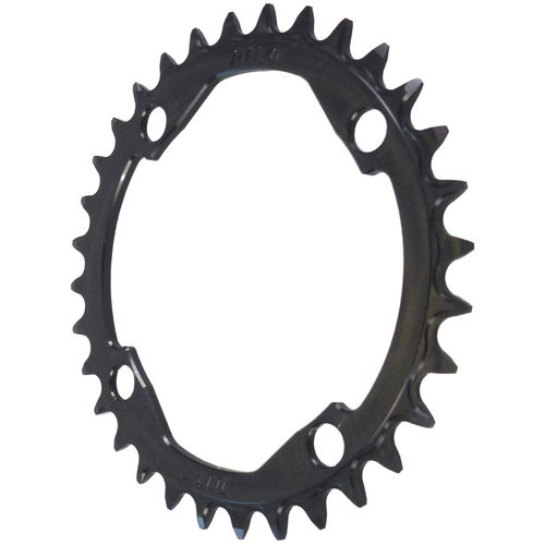 PILO 36T Narrow Wide CNC Chainring Shimano Hyperglide+ 104 BCD (0mm offset) Black Hard Anodized